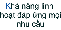Khả năng linh hoạt đáp ứng mọi nhu cầu